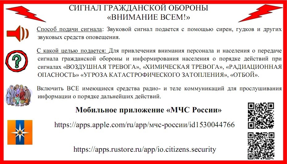 Мобильного приложения «МЧС России».
